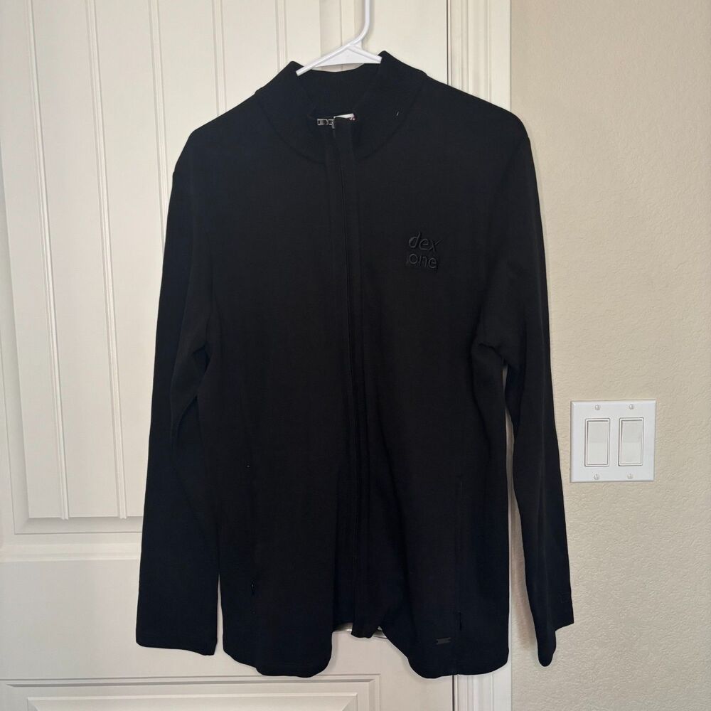 Cutter and Buck mens apparel black full zip jacket dex one chest logo xl